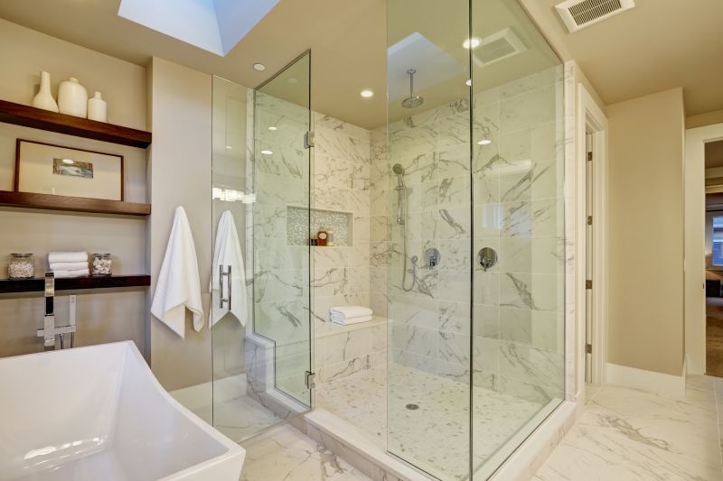 Elegant Shower with Recessed Shelving